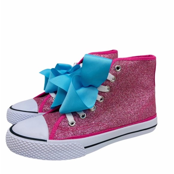 Jojo Siwa Hi Top Pink Glitter Sneakers - Picture 4 of 11